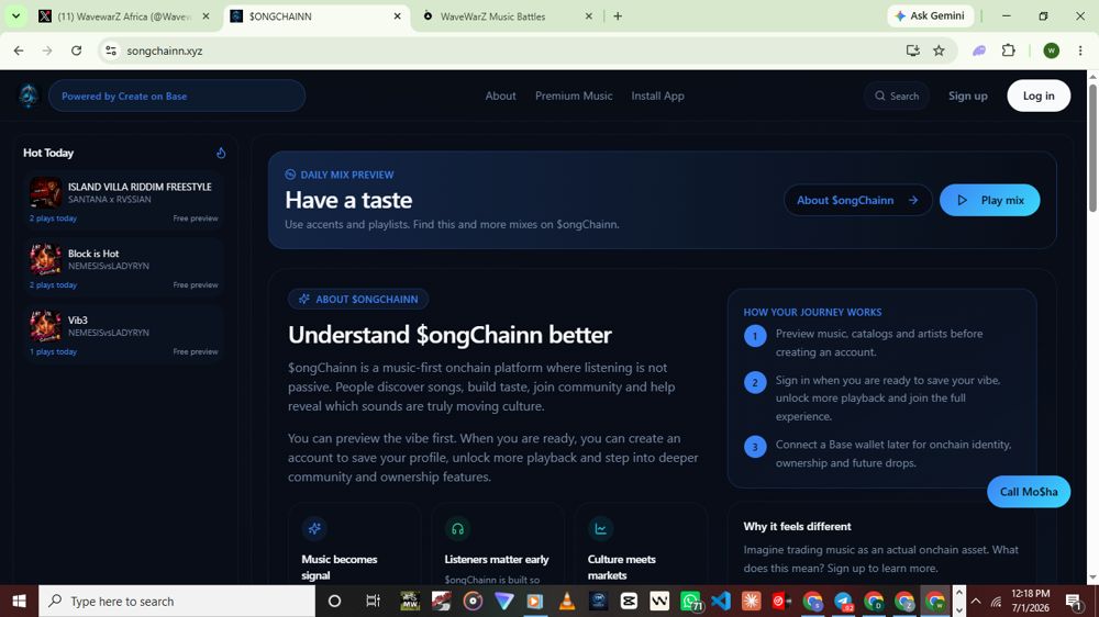 $ongChainn app screenshot